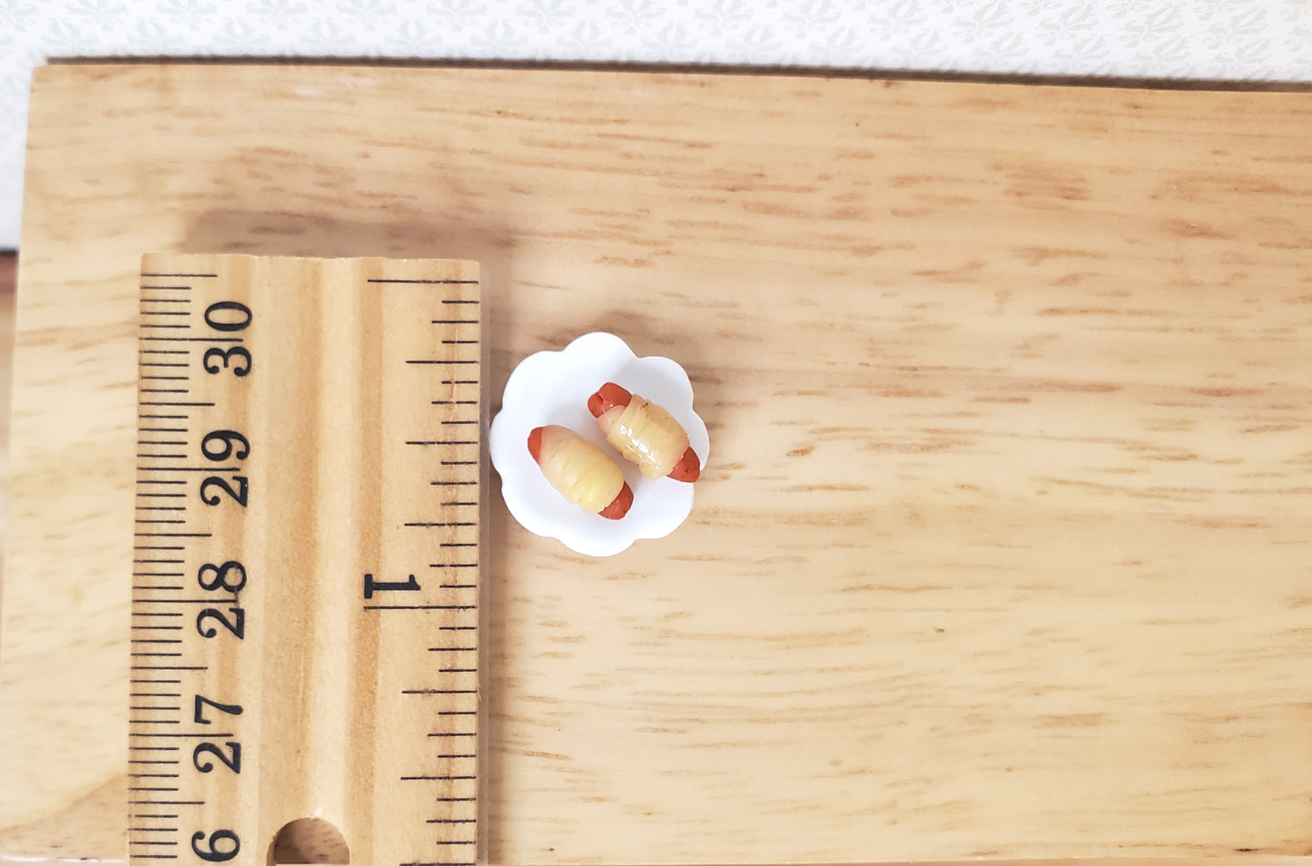 Dollhouse Tiny Pigs in a Blanket Mini Hot Dogs 1:12 Scale Miniature Food