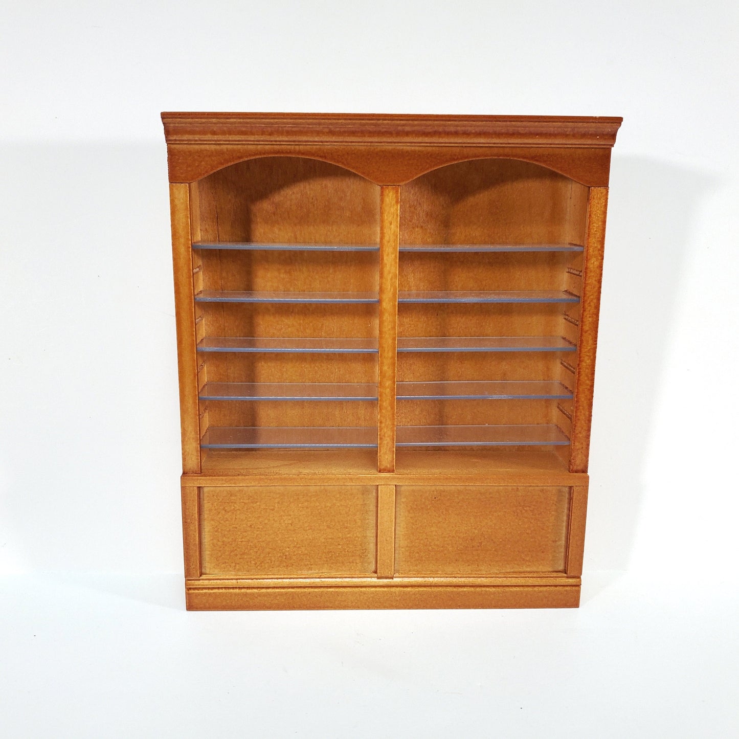 Dollhouse Library Bookcase or Shop Shelves 2 Bay 10 Adjustable Shelves 1:12 Scale Furniture
