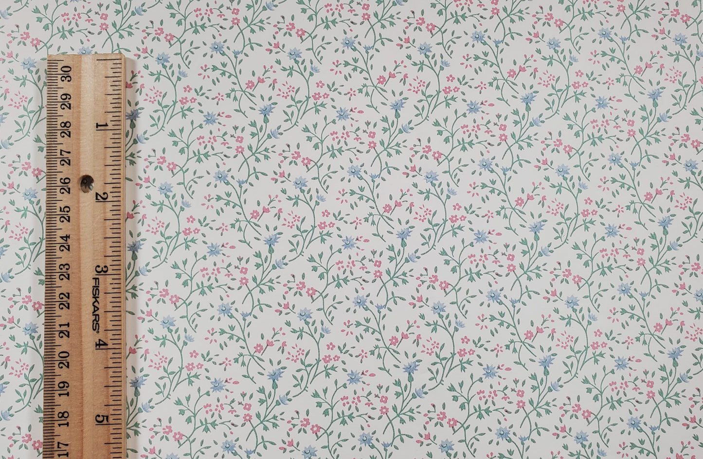 Dollhouse Wallpaper Pastel Floral 3 Pieces 10 1/2 "x 21" Blues Pinks Green