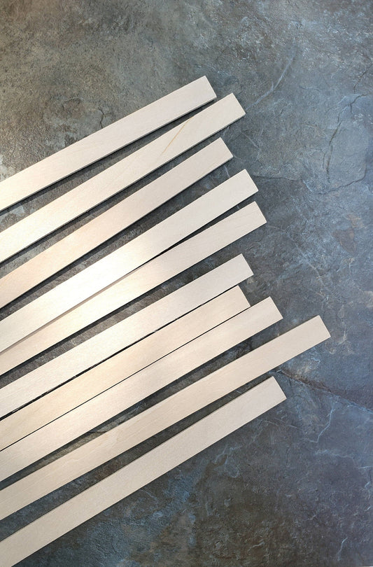 Basswood Wood Strips 10 Pieces 1/16 x 1/2 x 12" long Dollhouse Flooring Crafts