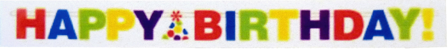 Dollhouse Happy Birthday Banner 1:12 Scale Miniature