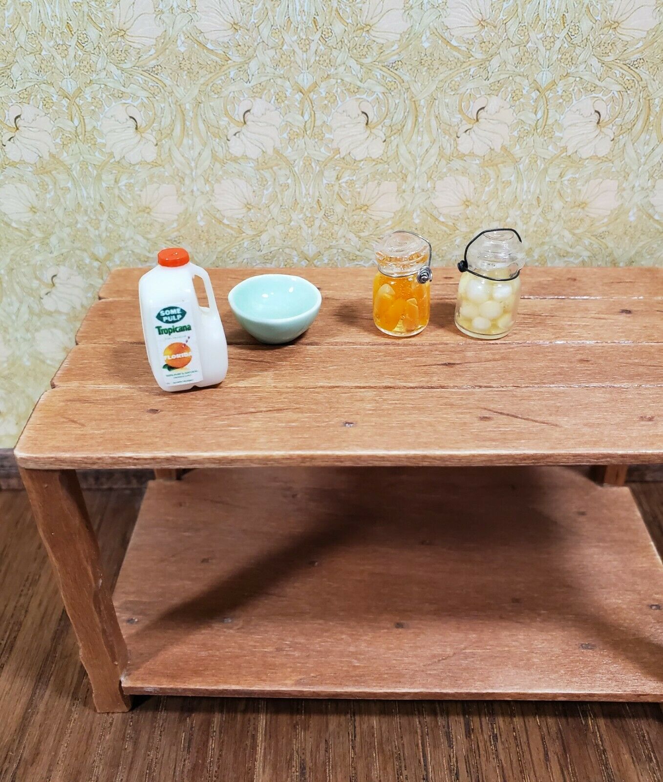 Dollhouse Miniature Orange Juice OJ Gallon Jug 1:12 Scale Food Kitchen Accessory