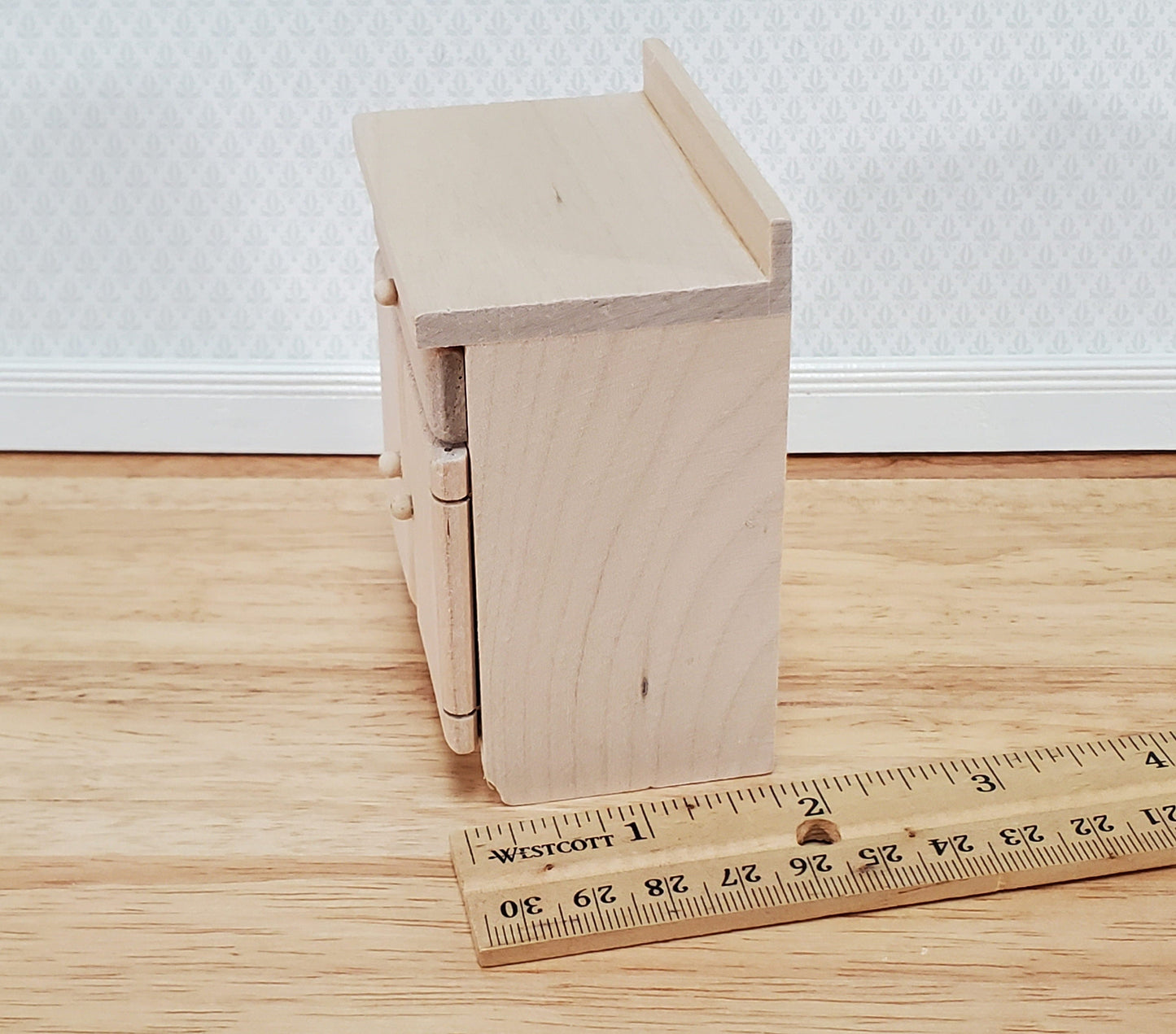 Dollhouse Lower Kitchen Cabinet with Drawer 1:12 Scale Miniature Furniture Unpainted