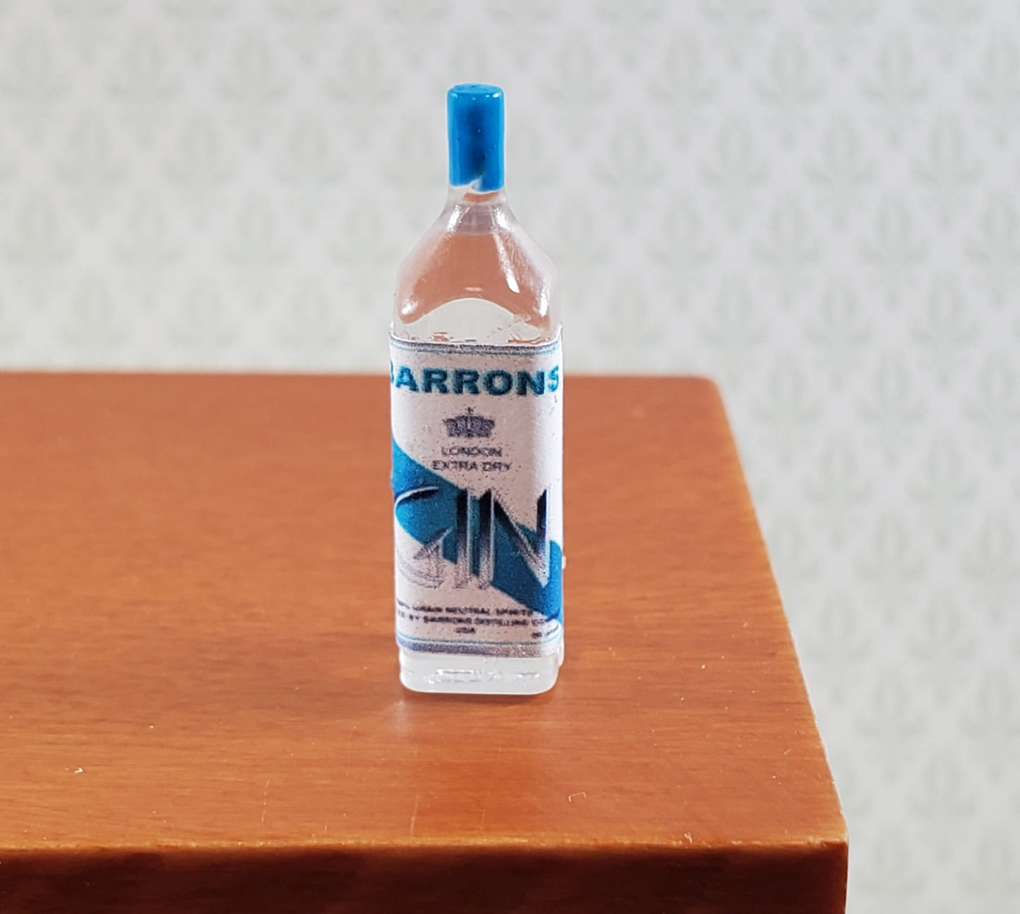 Dollhouse Bottle of Gin 1:12 Scale Miniature Drinks Handmade