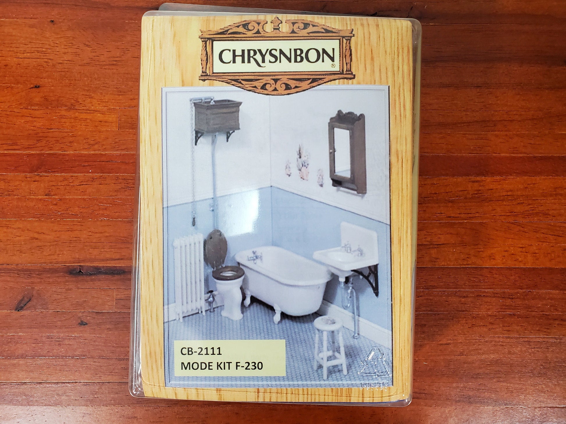 Dollhouse Chrysnbon Bathroom KIT Victorian Style Plastic 1:12 Scale Miniature Bathtub Toilet Sink