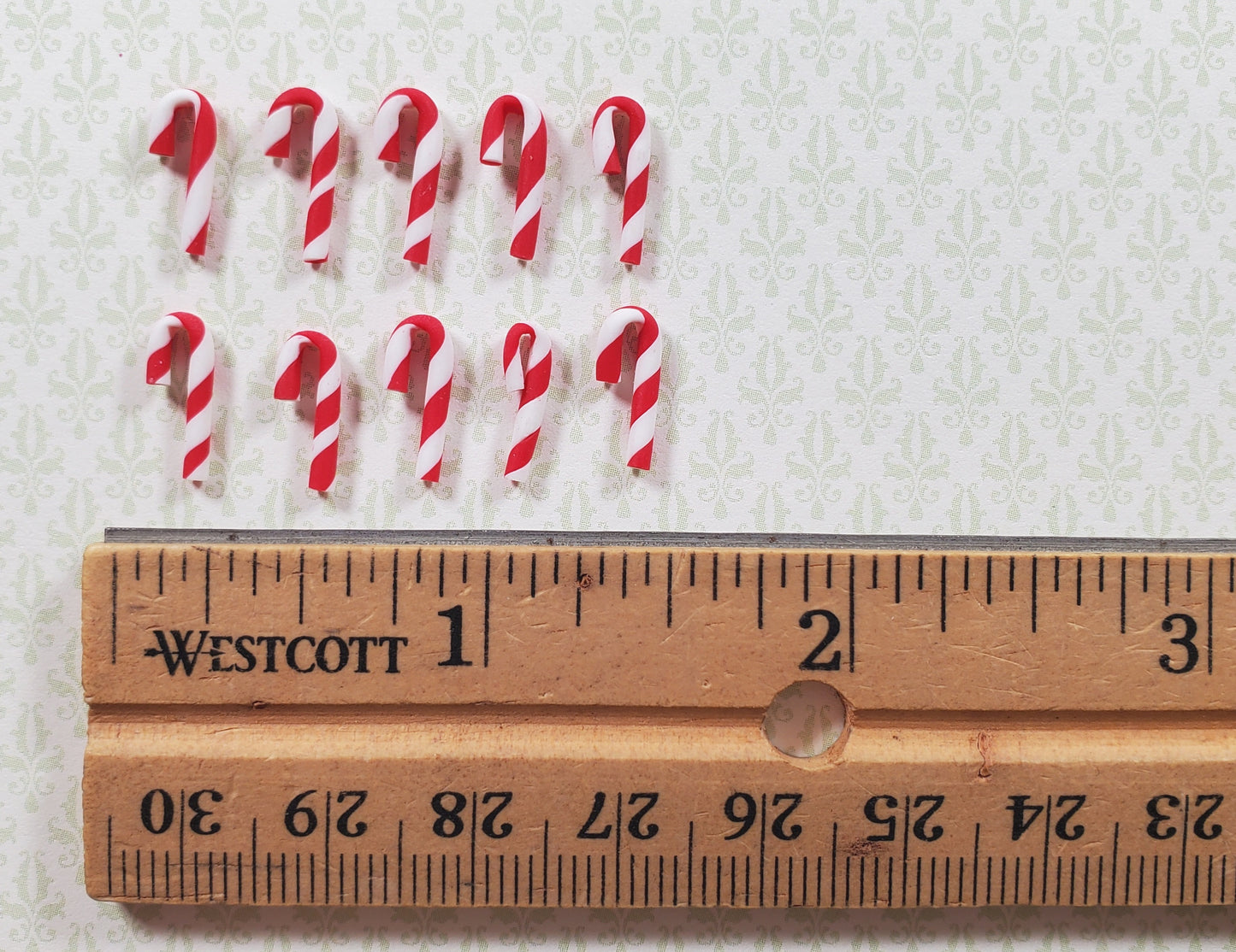 Dollhouse Candy Canes Set of 10 1:12 Scale Miniature Food Treats Candy