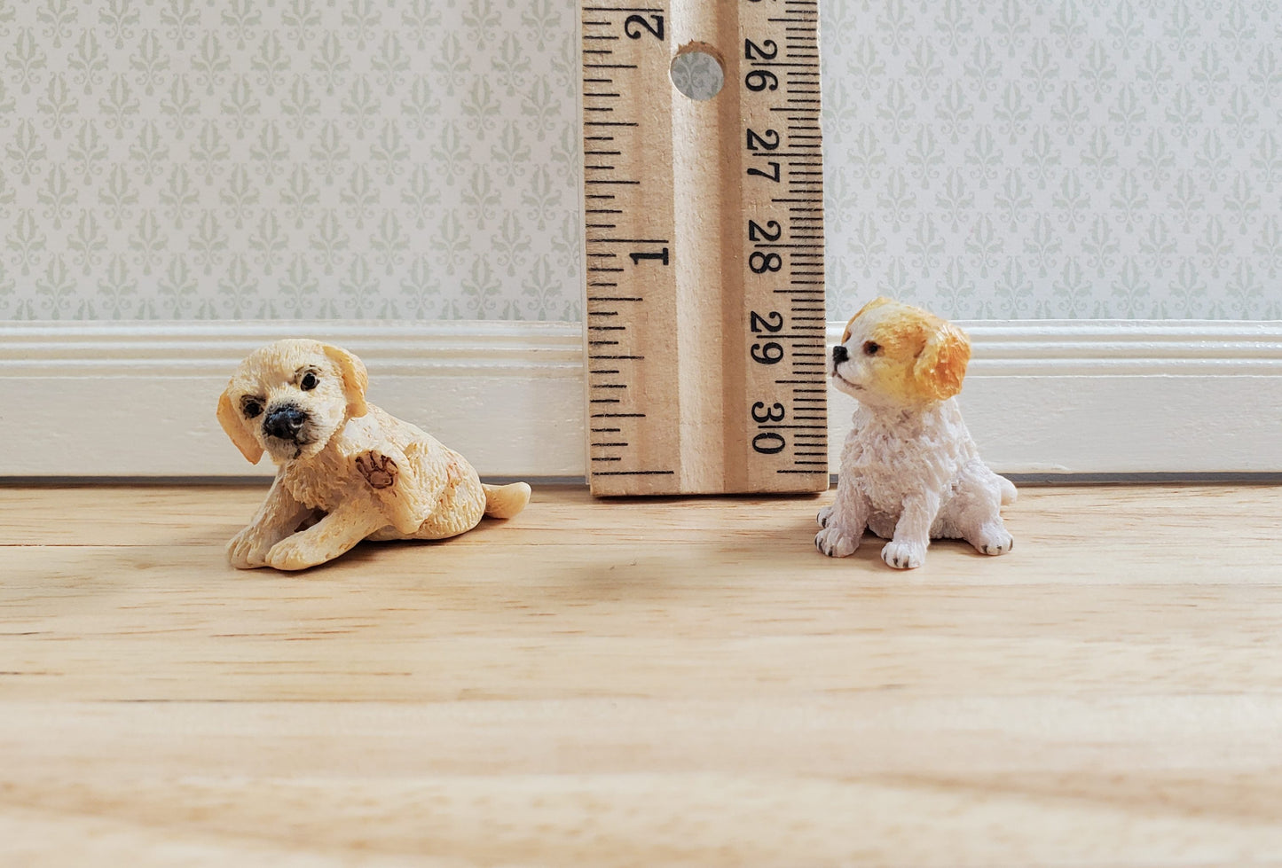 Puppy Dogs Set of 2 Puppies by Falcon Miniatures 1:12 Scale