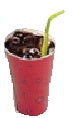 Dollhouse Cola in Paper Cup with Ice and Straw 1:12 Scale Miniature Food Drink