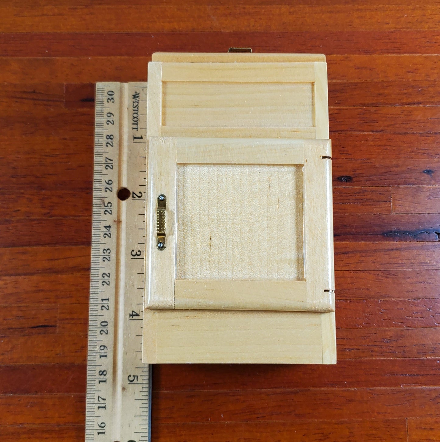 Dollhouse Kitchen Set Sink Fridge Table 1:12 Scale Furniture Light Oak Finish
