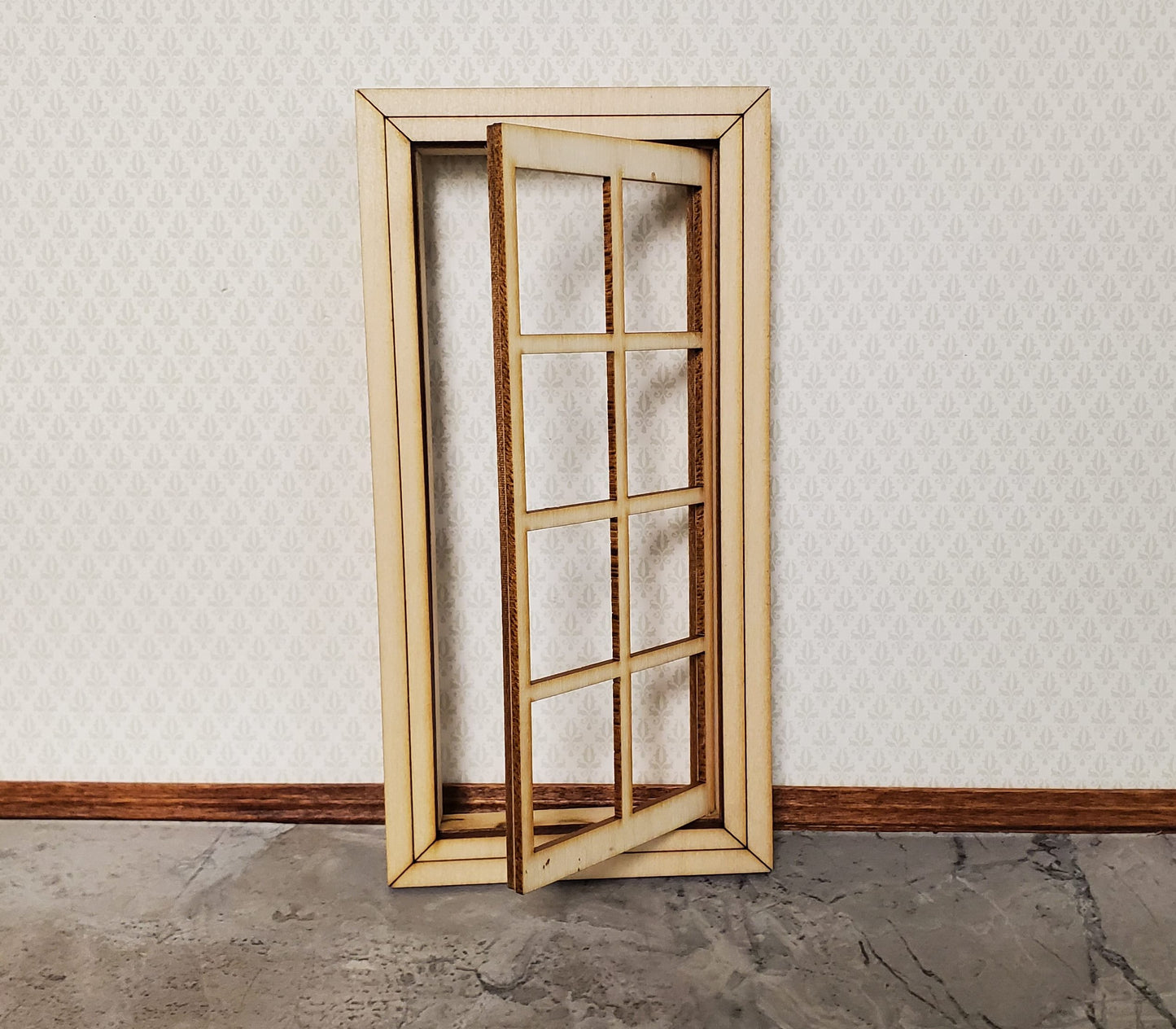 Dollhouse Working Window 8 Pane 1:12 Scale Miniature 404CW by Alessio
