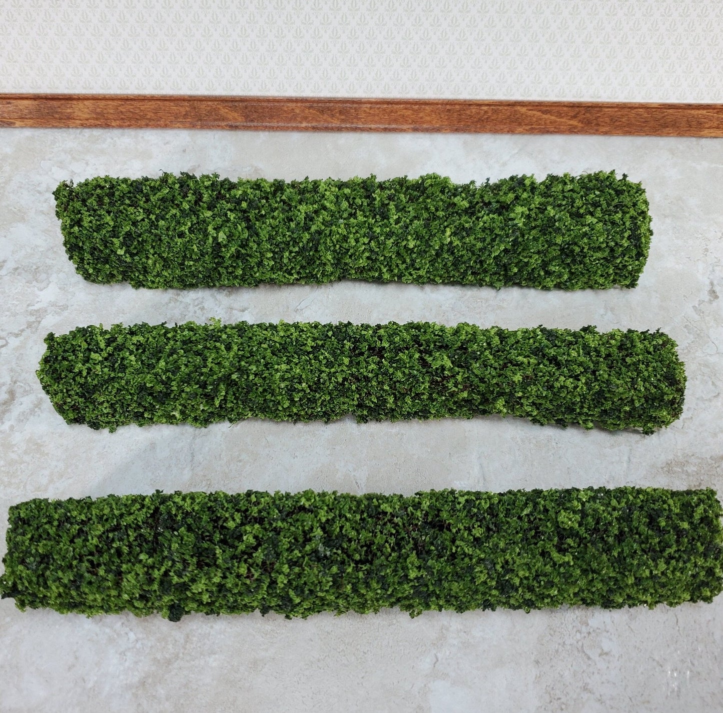 Green Hedge 3 Pieces Small Bendable Model RR Dioramas Dollhouses Scenery - Miniature Crush