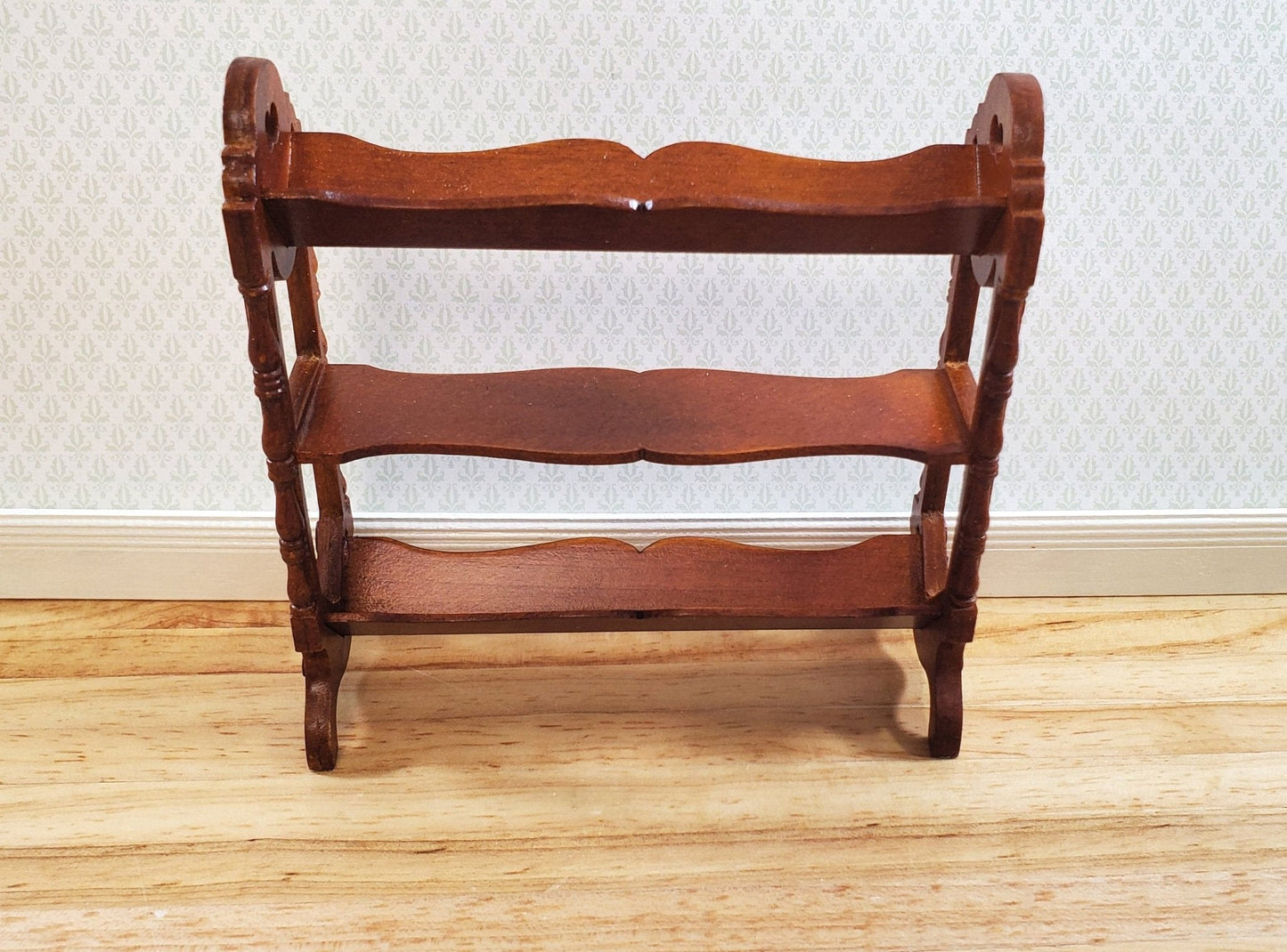 JBM Dollhouse Book Trough Stand Arts and Crafts Style LARGE 1:12 Scale Miniature - Miniature Crush