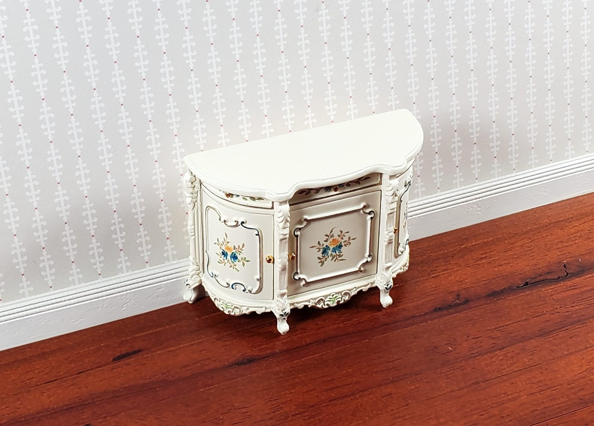 JBM Dollhouse Sideboard Buffet Table Hand Painted 1:12 Scale Miniature Furniture - Miniature Crush