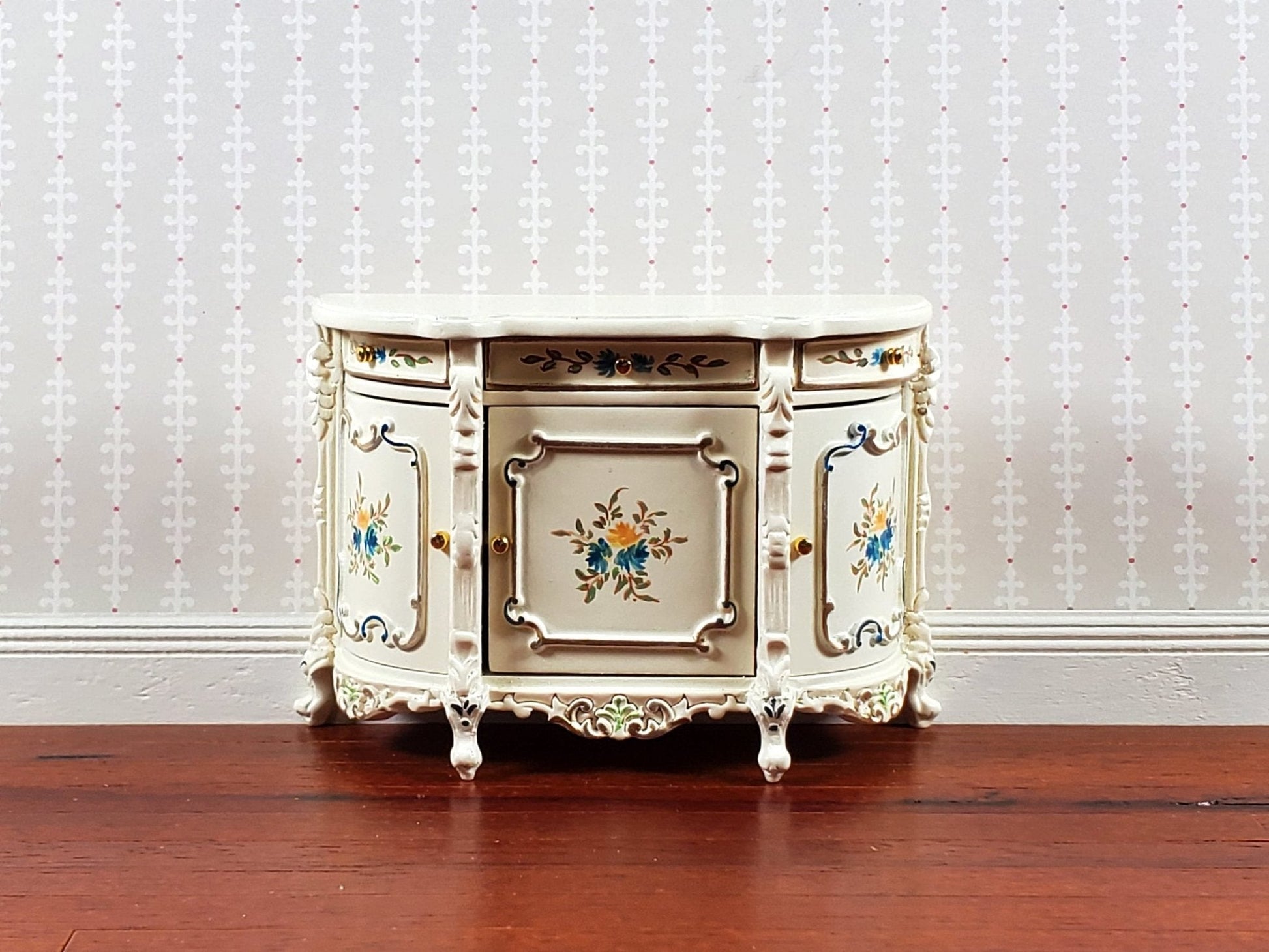 JBM Dollhouse Sideboard Buffet Table Hand Painted 1:12 Scale Miniature Furniture - Miniature Crush