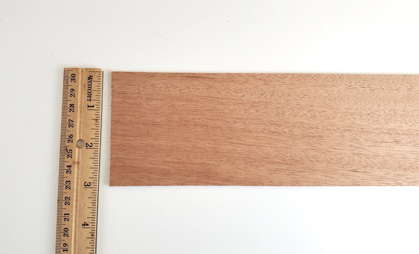 Mahogany Wood Sheet Plank Thin 1/32" Thick x 3" Wide x 12" Long Veneer Kiln Dried - Miniature Crush
