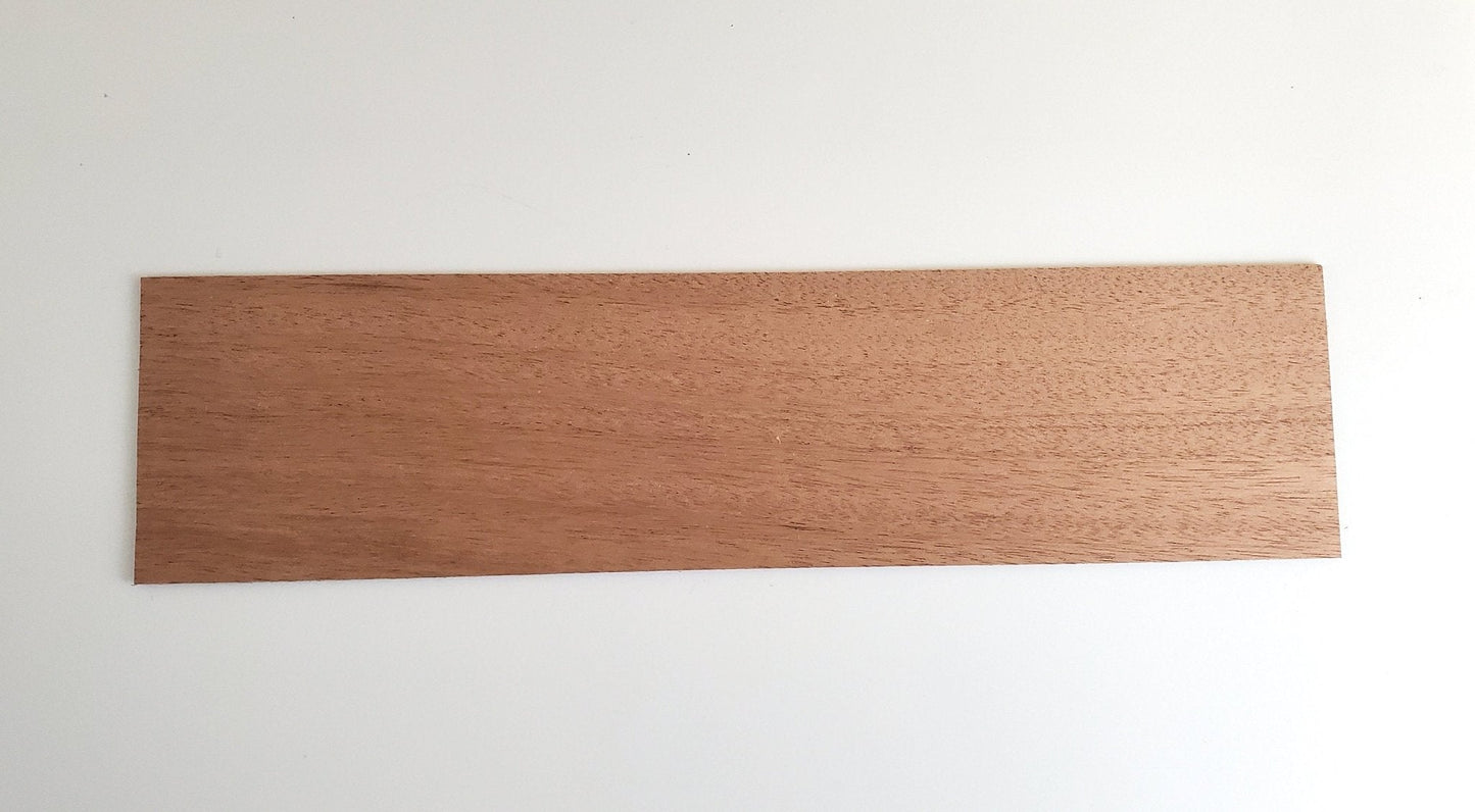 Mahogany Wood Sheet Plank Thin 1/32" Thick x 3" Wide x 12" Long Veneer Kiln Dried - Miniature Crush