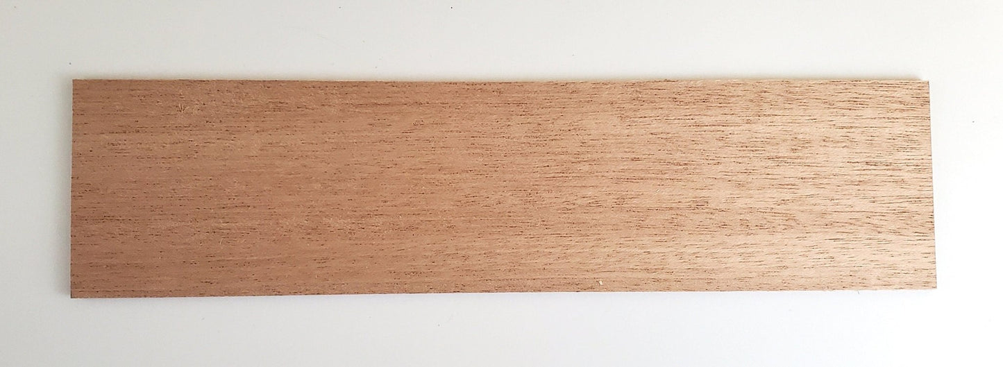 Mahogany Wood Slat Plank 3/32" x 3" x 12" long Kiln Dried Sanded - Miniature Crush