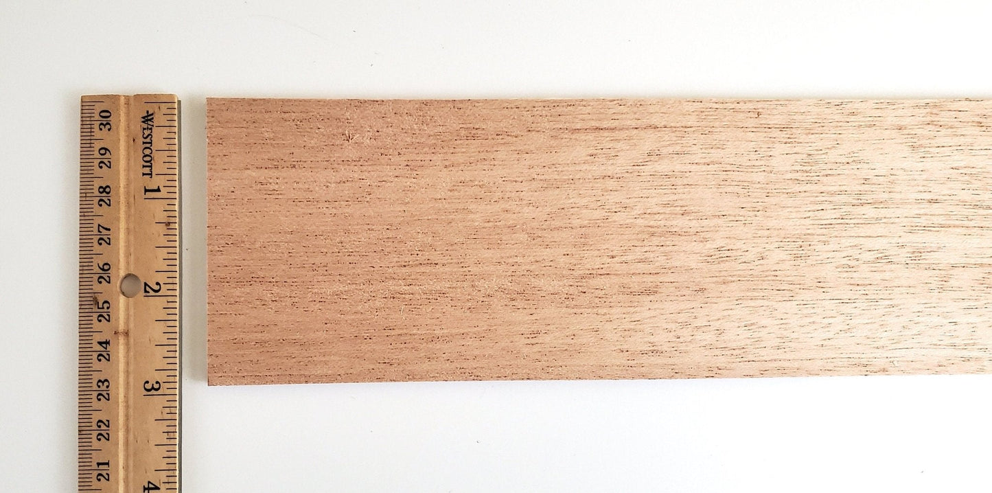 Mahogany Wood Slat Plank 3/32" x 3" x 12" long Kiln Dried Sanded - Miniature Crush