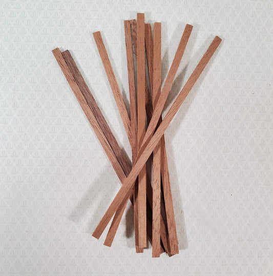 Mahogany Wood Strips 10 Pieces 1/16" Thick x 3/16" Wide x 6" Long Crafts Models Miniatures - Miniature Crush