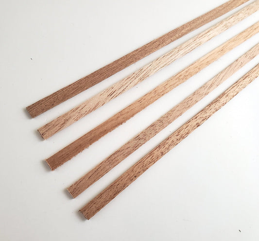 Mahogany Wood Strips 5 Pieces 1/16" x 1/4" x 18" Long Crafts Models Miniatures - Miniature Crush