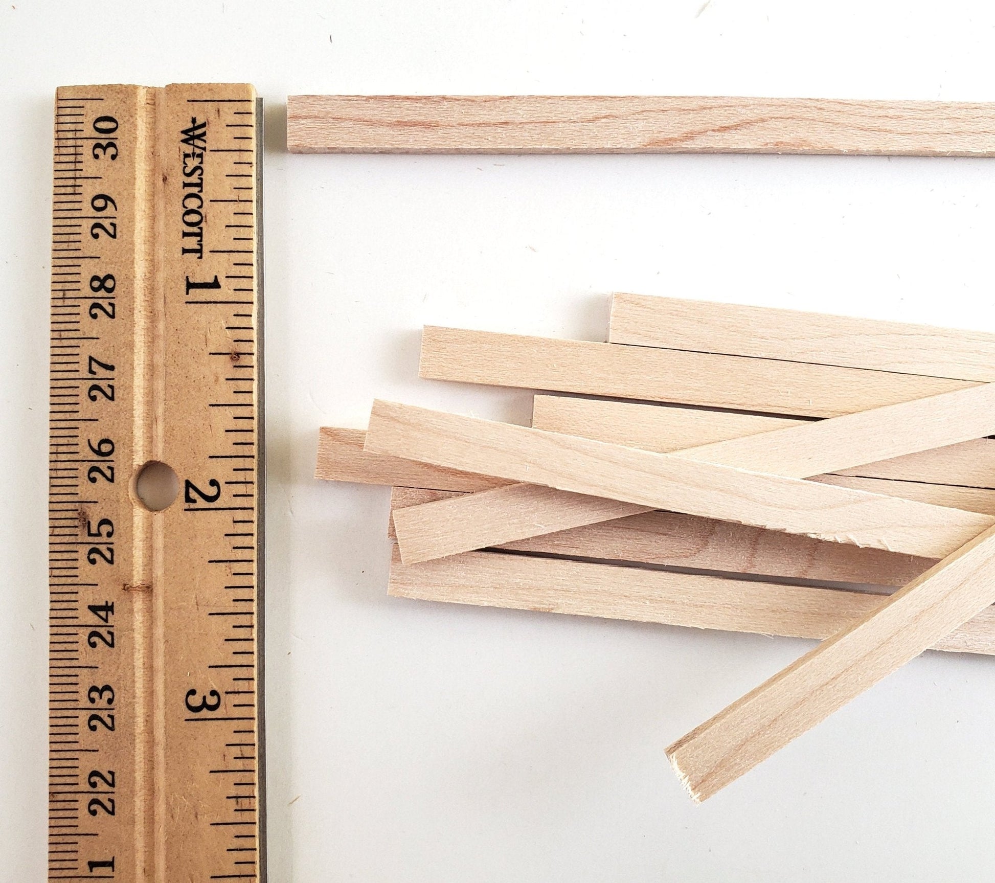 Maple Wood Strips 10 Pieces 1/8" x 1/4 x 6" Long Crafts Models Miniatures - Miniature Crush