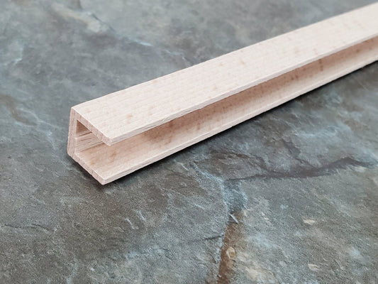 Miniature Channel Molding Trim 1/2" x 1/2" x 18" long Dollhouses Scale Model Building - Miniature Crush