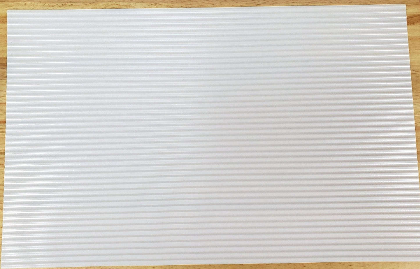 Miniature Corrugated Roof Panel WHITE Plastic 1:12 Scale Roofing - Miniature Crush