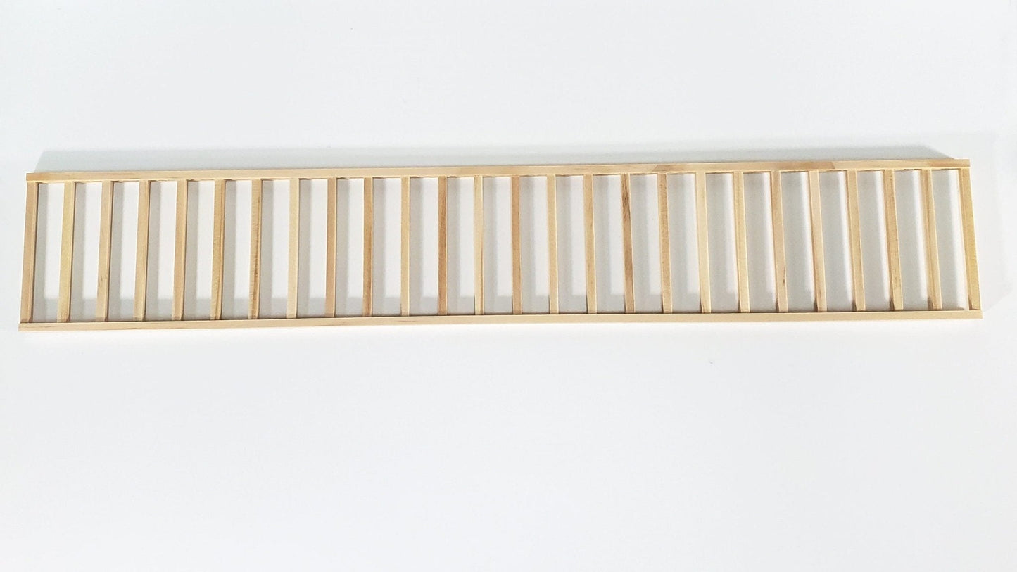Miniature Fence Railing Assembled x1 Piece17.5" for Porches Decks Gardens Dollhouses - Miniature Crush