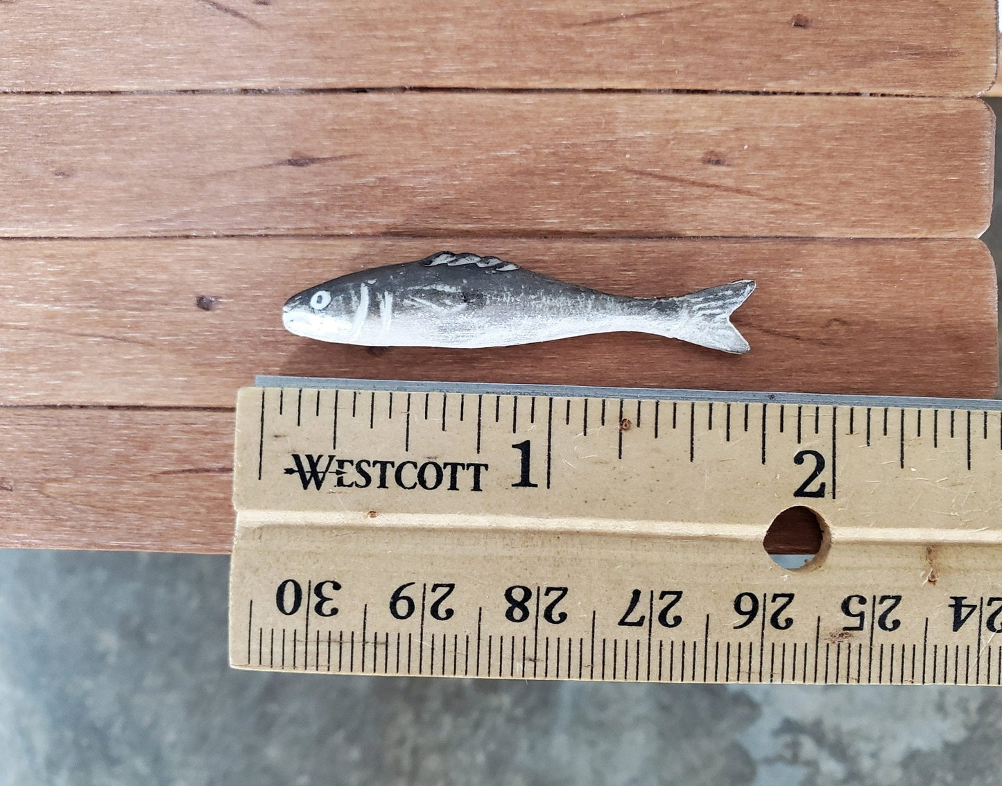 Miniature Fish Mackerel for Dollhouse Food Seafood Grocer Grocery Store 1 3/4" - Miniature Crush