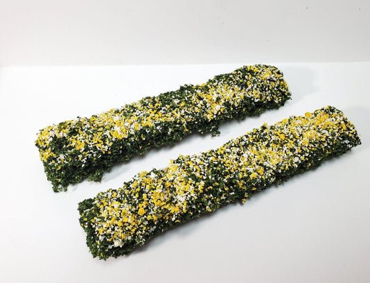 Miniature Flowering Hedge Yellow & Green Model RR Dioramas Dollhouses Scenery - Miniature Crush