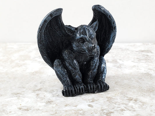 Miniature Gargoyle Goblin Crouching with Wings for Garden 1 1/2" Tall - Miniature Crush