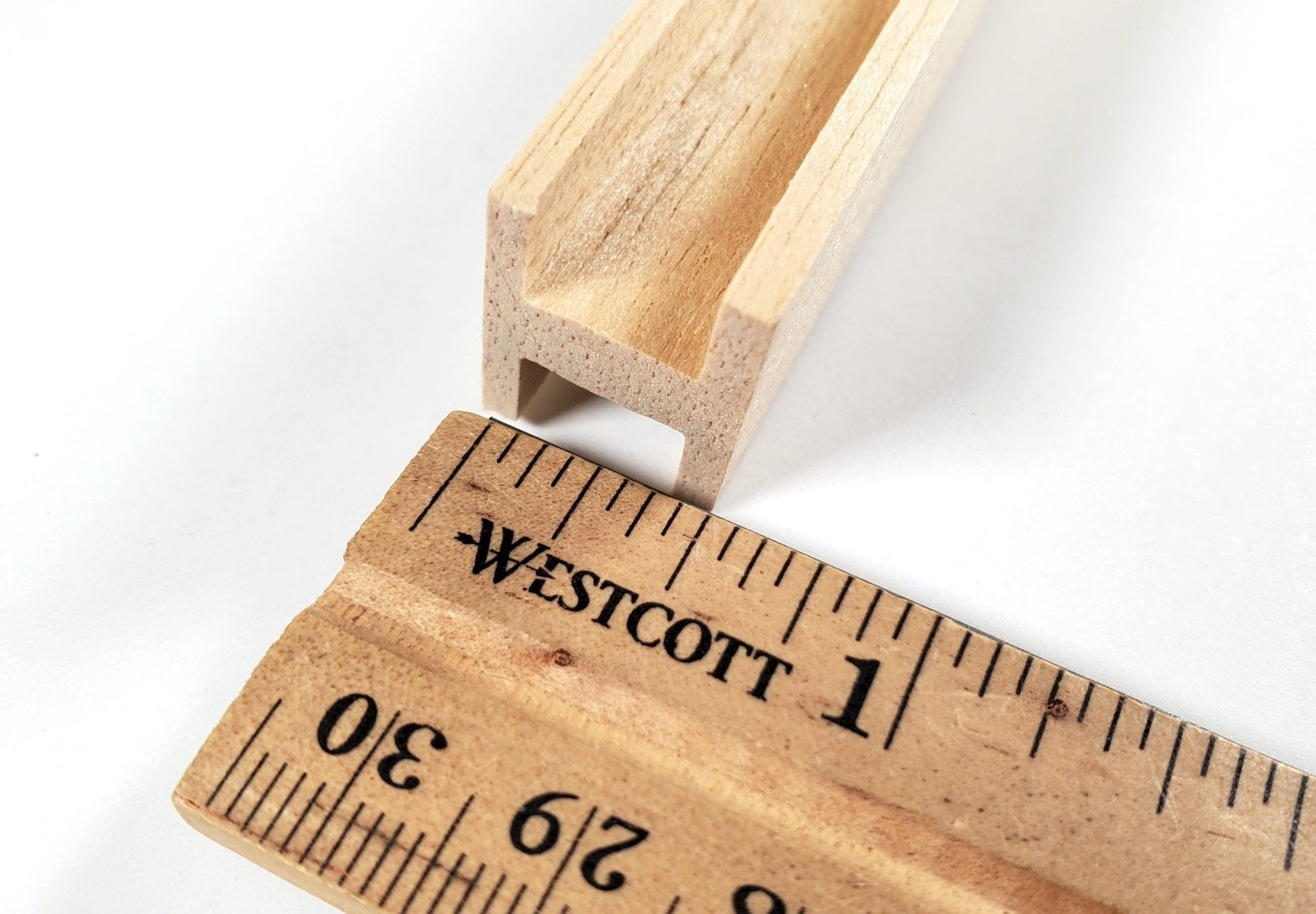 Miniature H-Beams 6 pc Wood Trim Molding 1 cm Channel Dollhouses Scale Models DIY - Miniature Crush