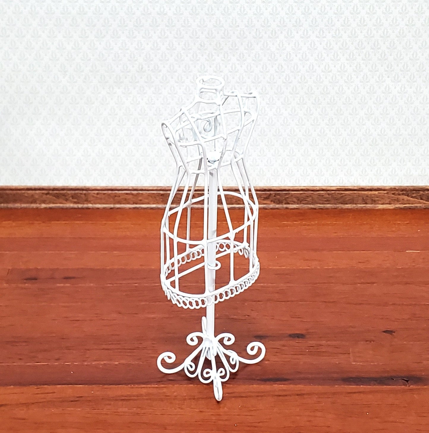 Miniature Mannequin Dressmakers Tailor Dummy Metal White 1:12 Scale Dollhouse Decor - Miniature Crush
