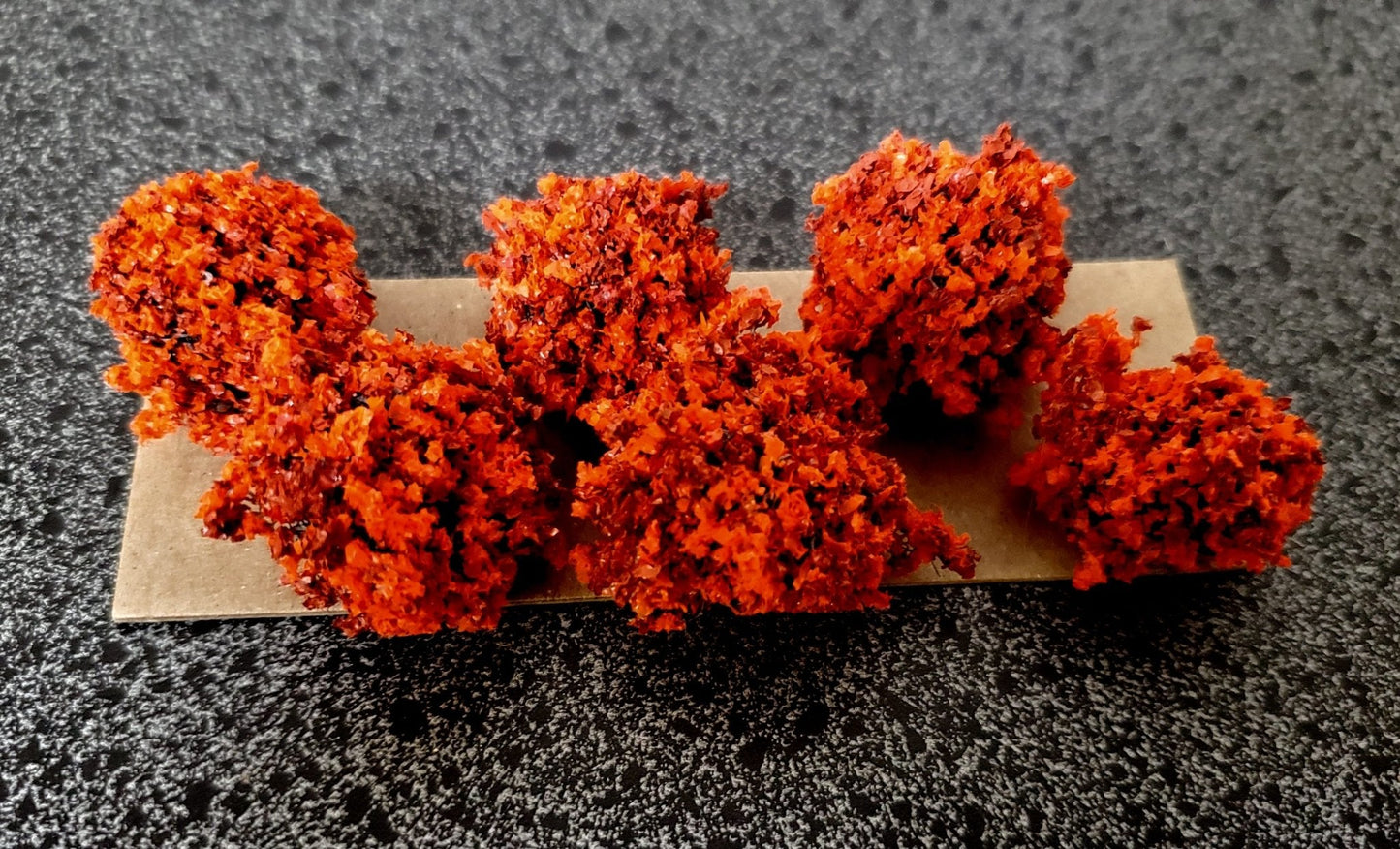 Miniature Orange Fall Shrub Small Bush Round Model Scenery RR Dollhouse Garden - Miniature Crush