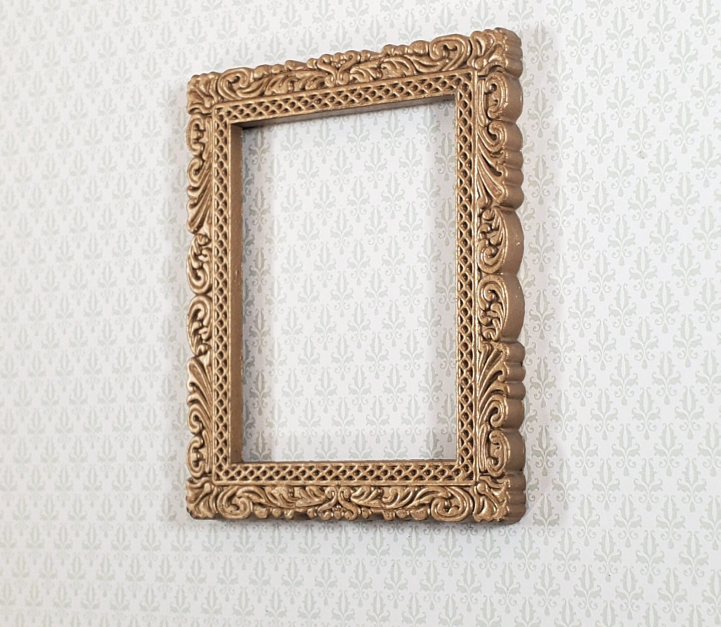 Miniature Picture Frame Metal Gold for Tiny Paintings 1:12 Scale Dollhouse - Miniature Crush