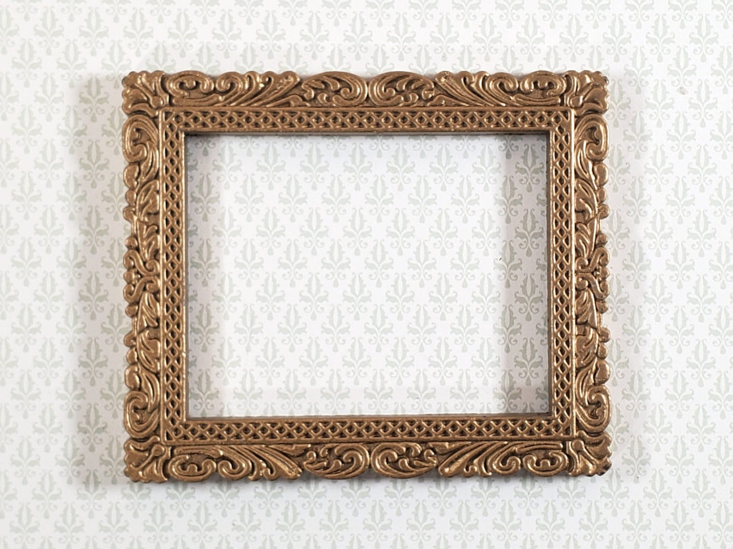 Miniature Picture Frame Metal Gold for Tiny Paintings 1:12 Scale Dollhouse - Miniature Crush