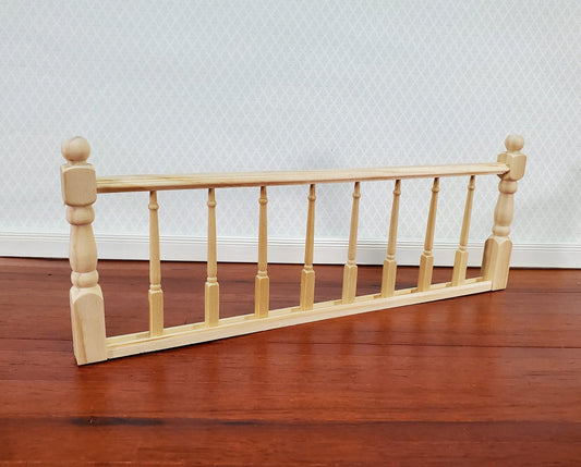 Miniature Railing Assembled 1 Piece 9 3/8" for Porches Decks Balconies Dollhouses 1:12 Scale - Miniature Crush