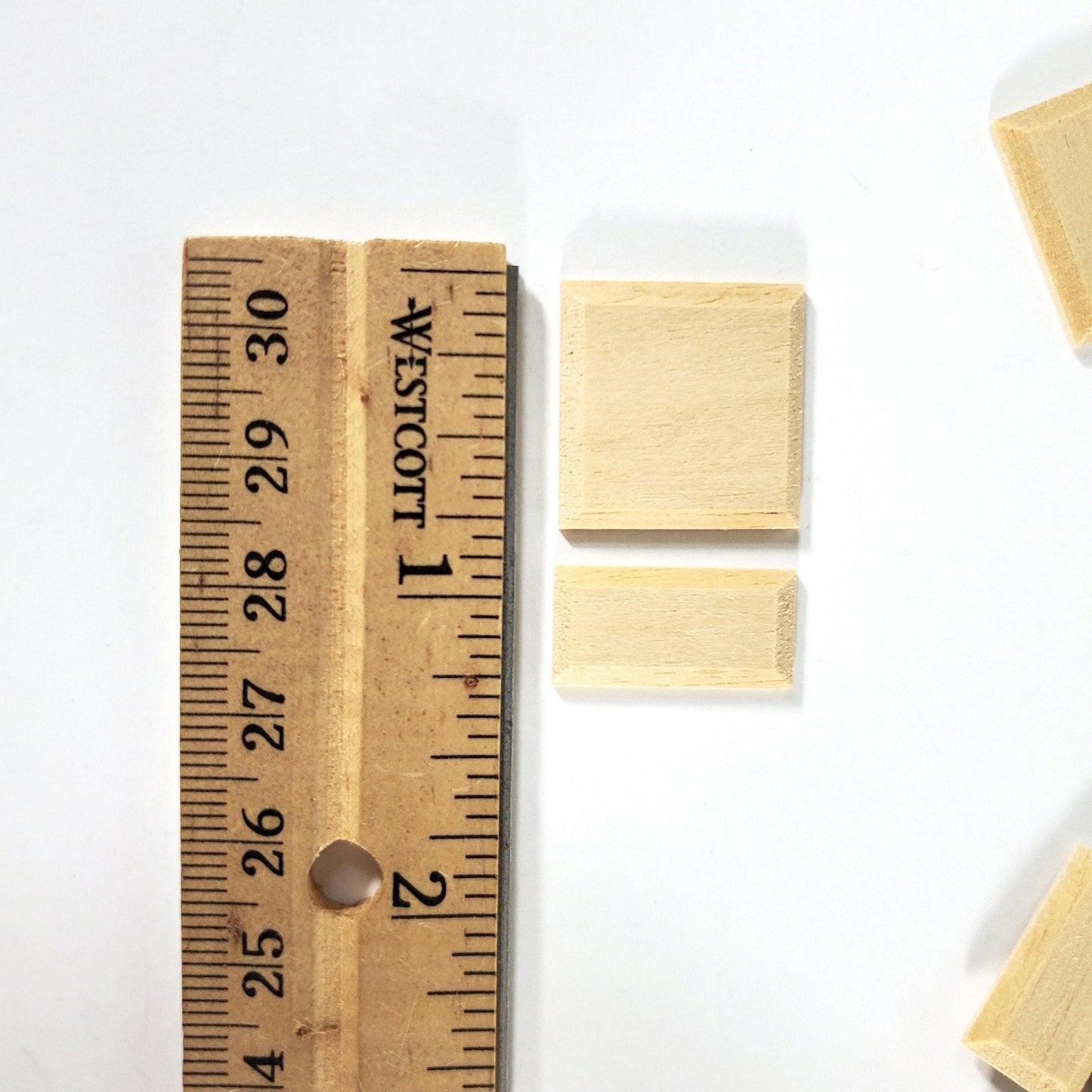 Miniature Small Wood Wall Panels or Corner Stone Bricks 100 Pieces Raised Panels 1:12 Scale - Miniature Crush