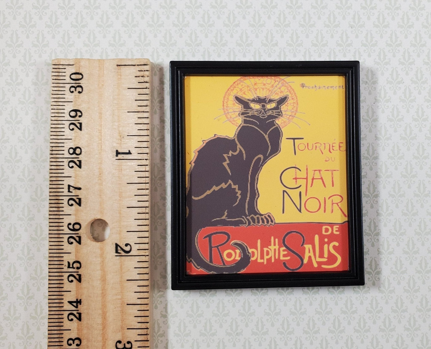 Miniature Tournee du Chat Noir Print Black Cat 1:12 Scale Dollhouse Art Nouveau - Miniature Crush
