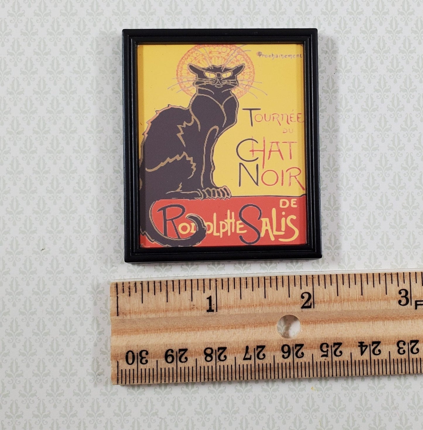Miniature Tournee du Chat Noir Print Black Cat 1:12 Scale Dollhouse Art Nouveau - Miniature Crush