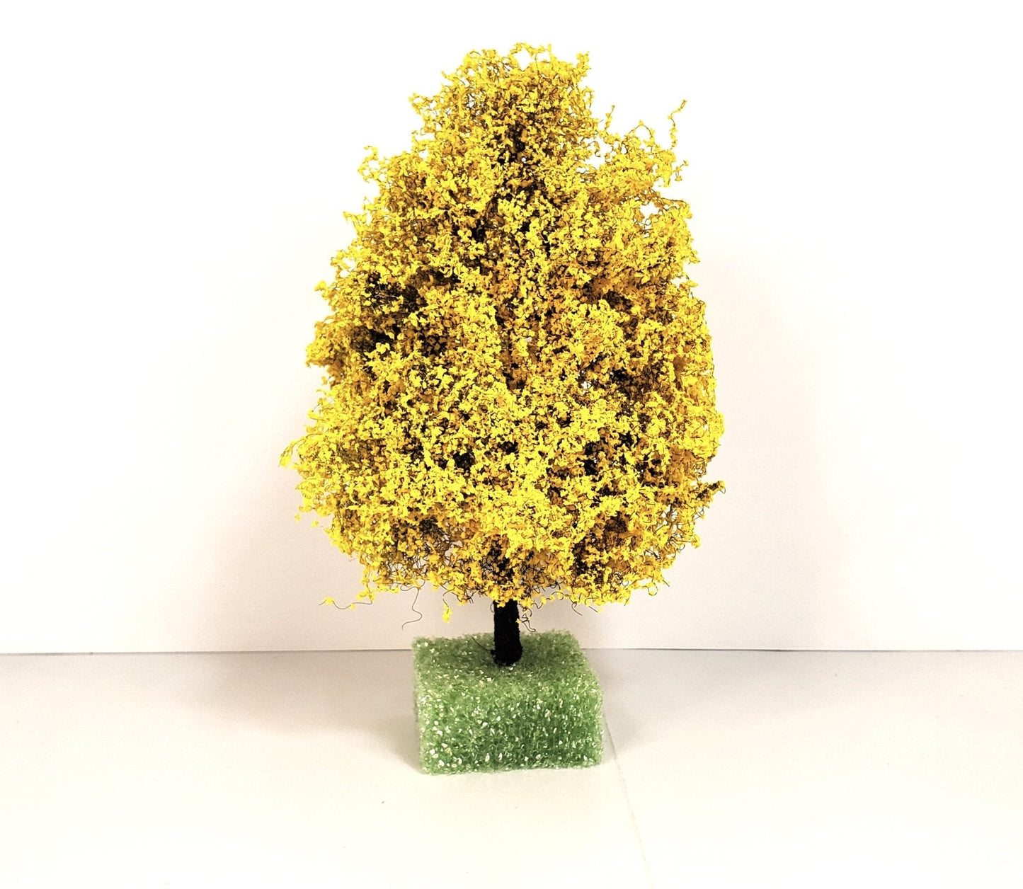 Miniature Tree Golden Autumn Burnt Yellow 6" Tall on Spike Model Scenery Garden - Miniature Crush