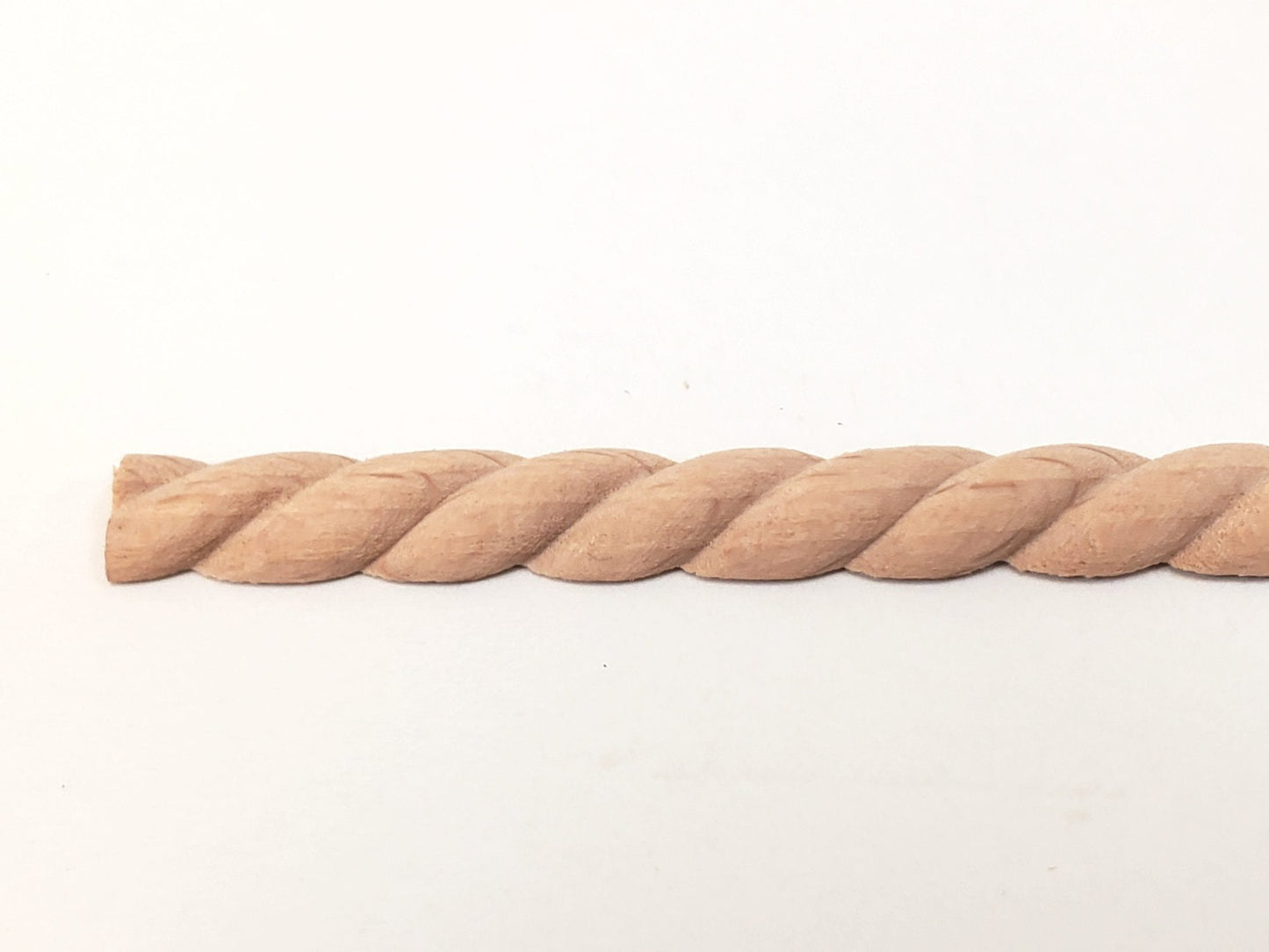 Miniature Wood Trim Flat Back Rope Style Relief Molding 5/16" x 18" Dollhouse Ceilings Walls - Miniature Crush