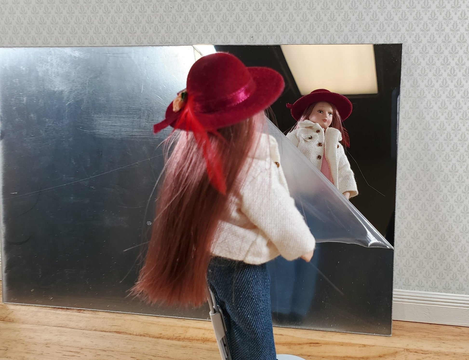 Mirror Material Cut with Scissor Self Adhesive 6"x 9" Protective Film - Miniature Crush
