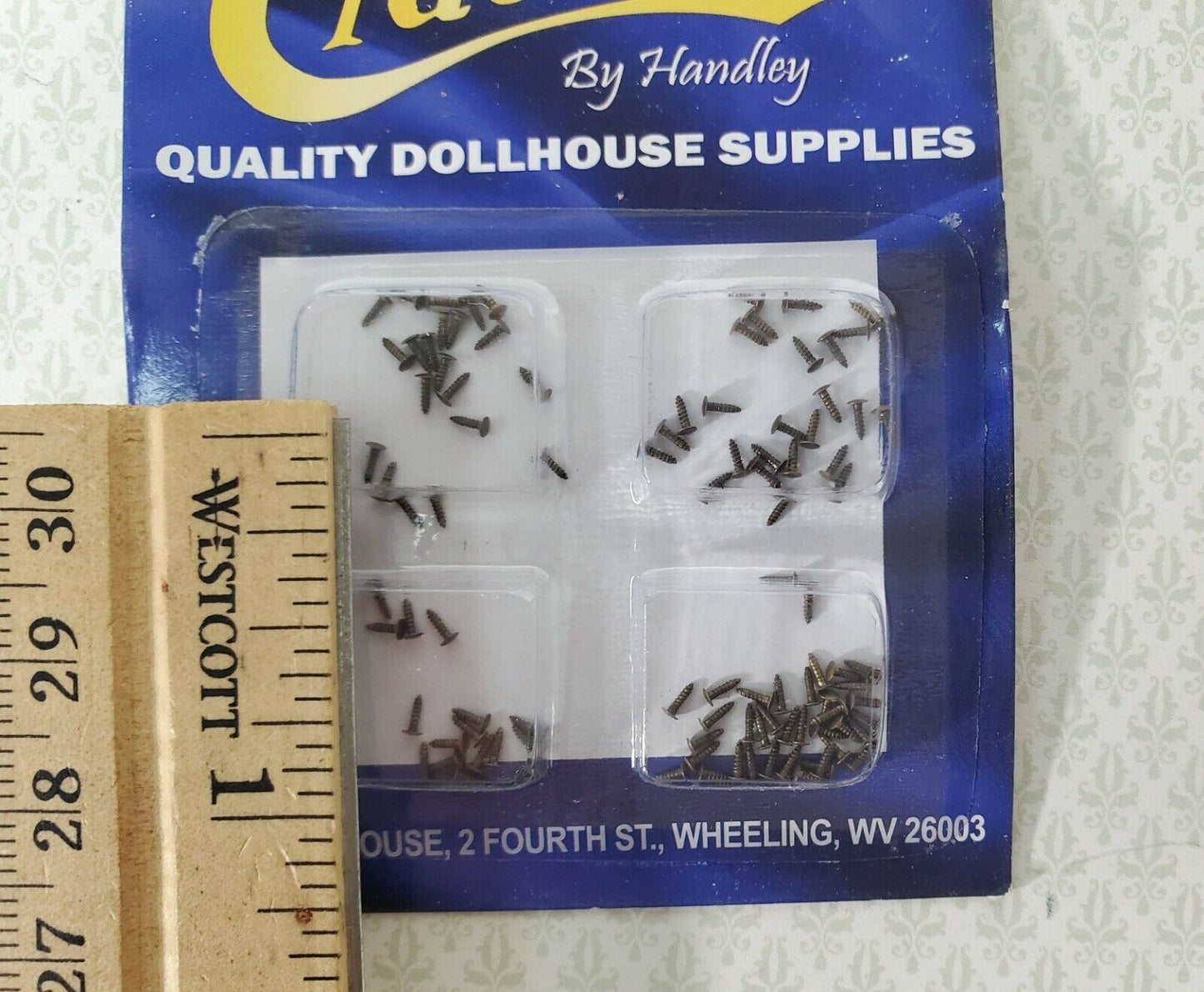 Nails Brads Small Tiny Thin 1/8" Black Dark Bronze Pack of 100 Dollhouse - Miniature Crush
