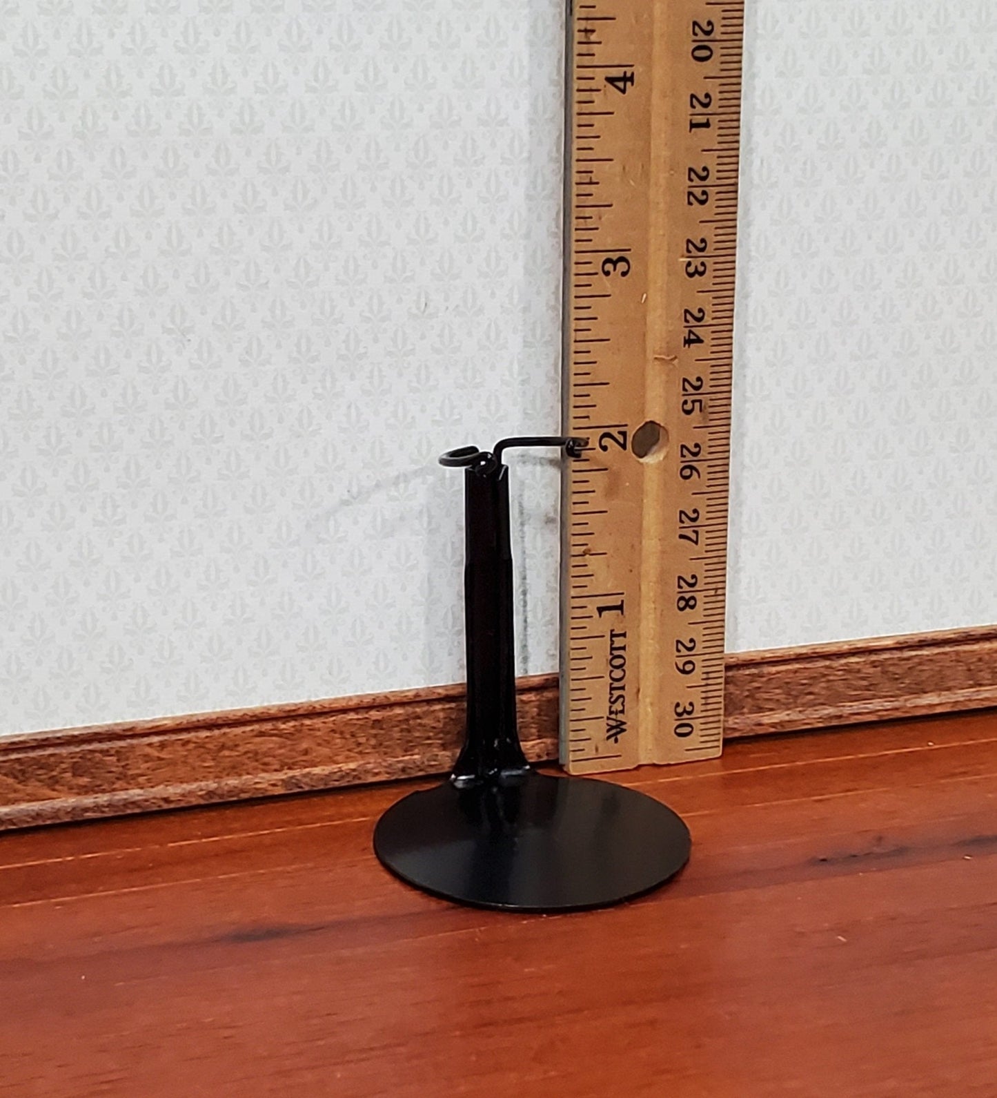 Small Doll Stand Black Metal for 3" - 6" Dolls Slim Waist 1:12 Scale Dolls - Miniature Crush