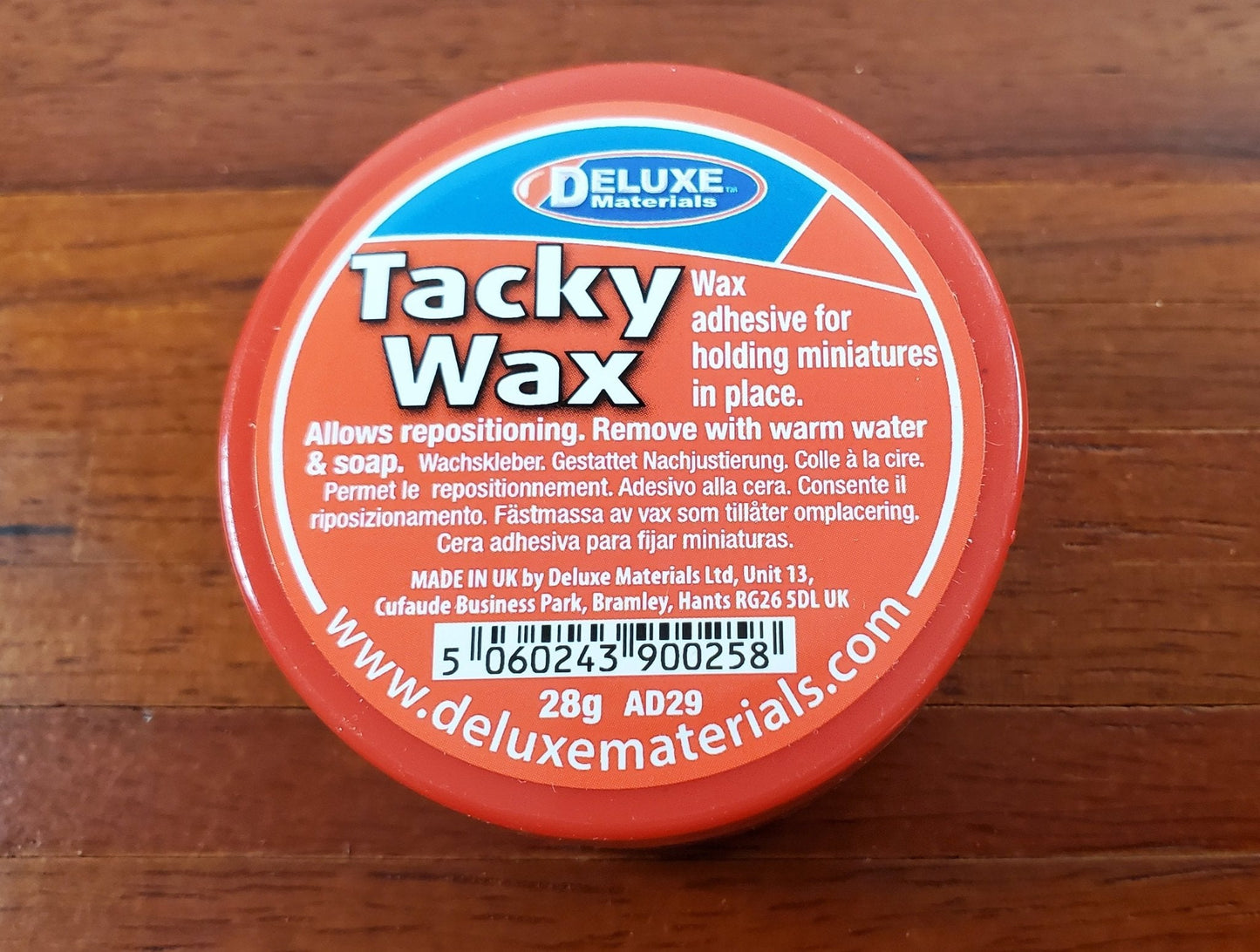 Tacky Wax by Deluxe Materials 28g Holds Miniatures in Place - Miniature Crush