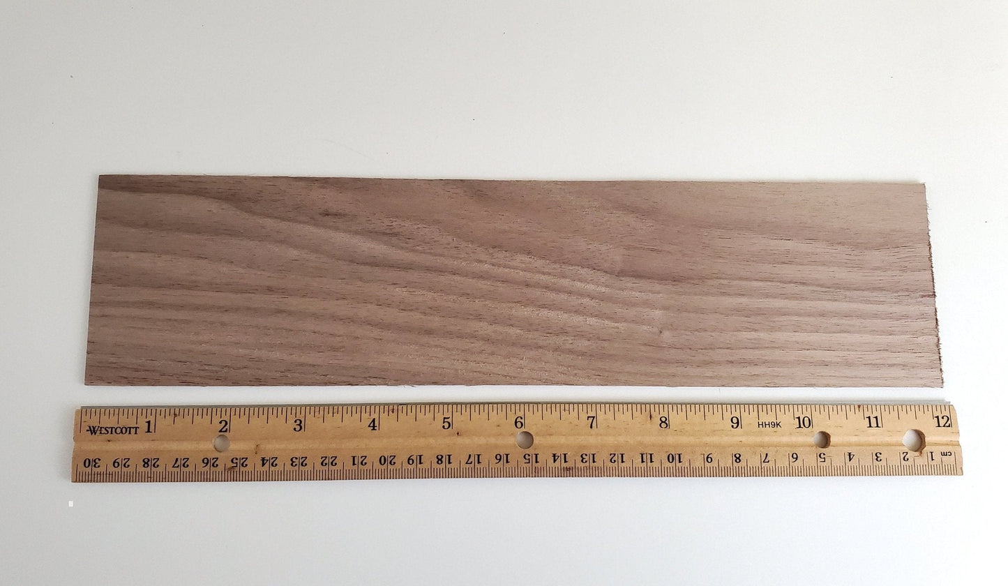 Walnut Wood Sheet Plank Thin 1/32" x 3" x 12" long Veneer Woodworking Laser - Miniature Crush