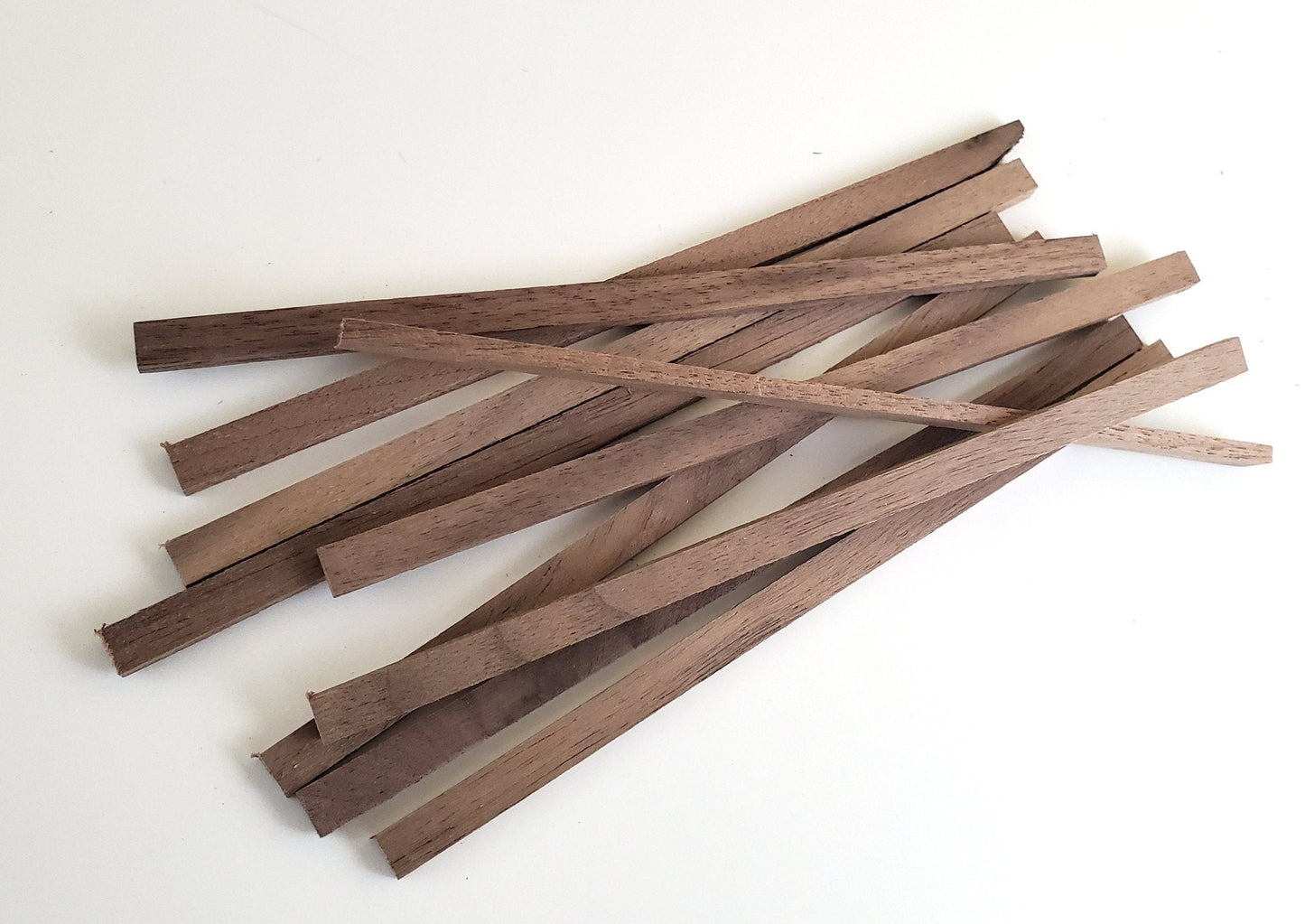 Walnut Wood Strips x10 1/8" x 1/4 x 6" Long Crafts Models Miniatures - Miniature Crush