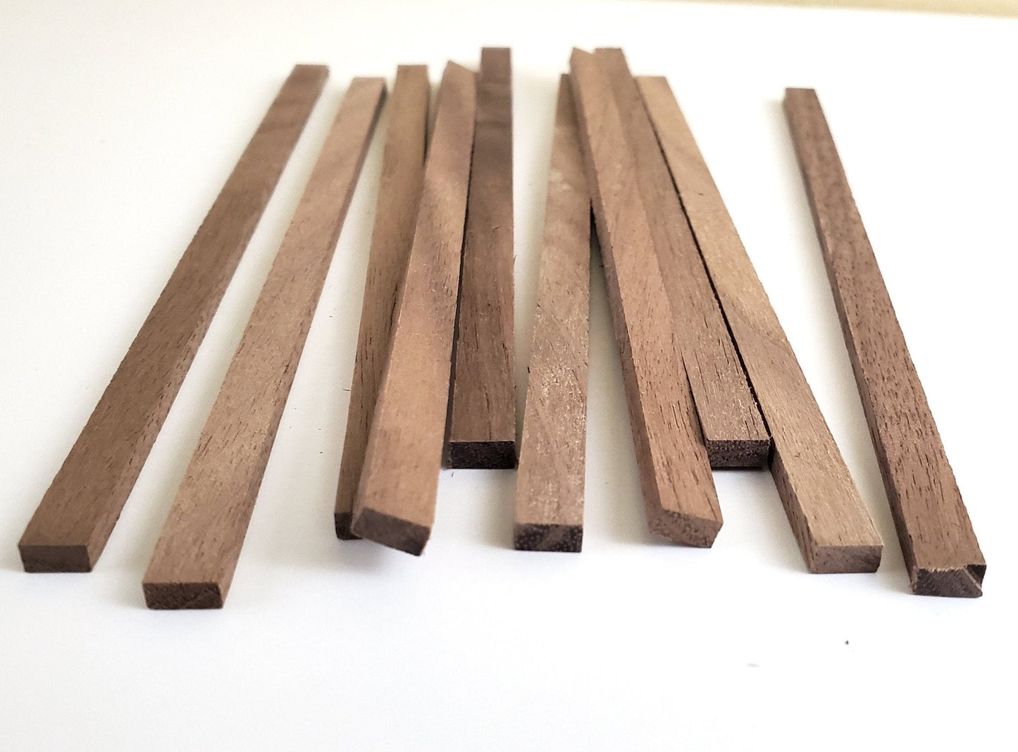 Walnut Wood Strips x10 1/8" x 1/4 x 6" Long Crafts Models Miniatures - Miniature Crush