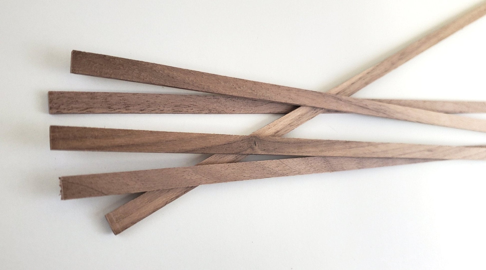 Walnut Wood Strips x5 1/16" x 1/4" x 18" Long Crafts Models Miniatures - Miniature Crush